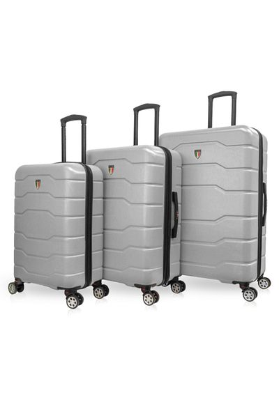 TUCCI 3-Piece Cammino Spinner Wheeled Hardshell Luggage Trolley Set