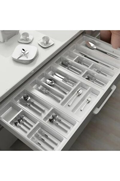 Adilon White Kitchen Drawer - Spoon Holder, 104X48 Cm, (Can Be Cut 4.5 cm fro...