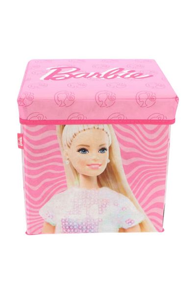 Barbie Folding Stool with Storage Space, Box Type, Multicolor, Max 80 kg, 30x30x30 cm, Barbie