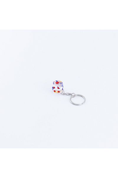 Bimotif Transparent Dice Keychain