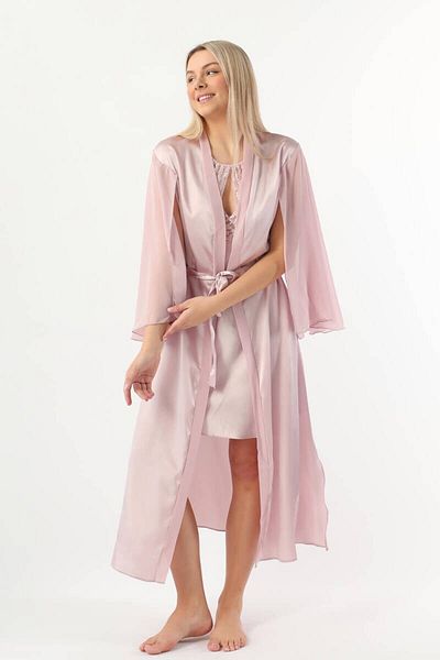 Pierre Cardin Women's Cape Sleeve Nightgown Dressing Gown Set