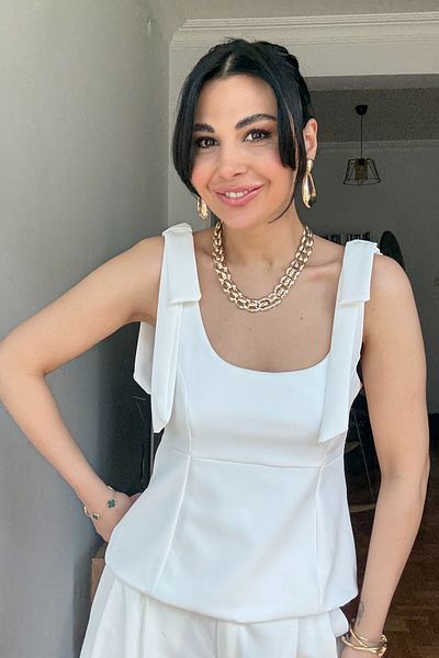 Seda Yalçın Atelier White Zr Model Bow Blouse