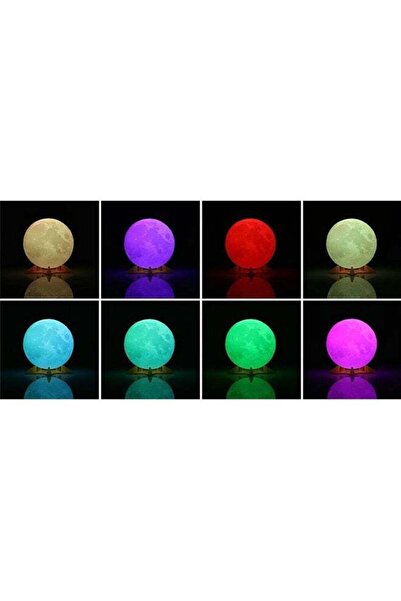 DLC 3D Moon RGB LED Lamp Multicolour 13cm