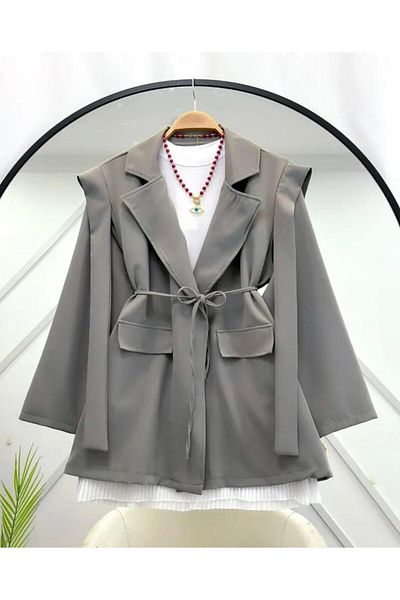 modasindoma Women's Lace up Cap Jacket