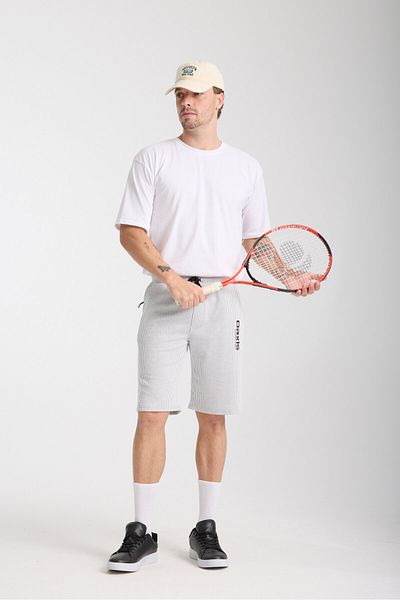 ZİYMO Men's Striped Combed Shorts T-Shirt Suit - Bottom Top Sweatpants Set