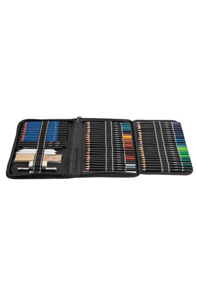 Nassau fine art Set creioane schite grafit si colorate ArtGram 96 piese