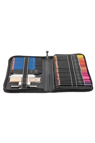 Nassau fine art Set creioane schite grafit si colorate ArtGram 96 piese