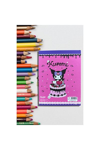 kuromi Locked Notebook 80 Sheets Pink- 14 X 20