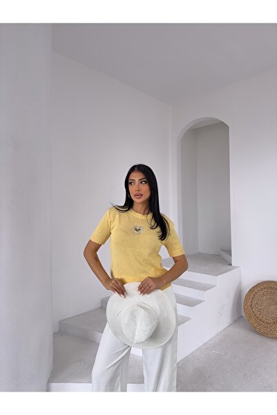 kenza'a Γυναικεία Μπλούζα Πέτρα Κεντημένη