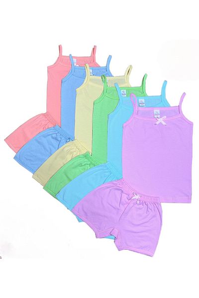City Rose Fashion 6- Pieces Colorful Girl's Set Underwear Cotton 100%