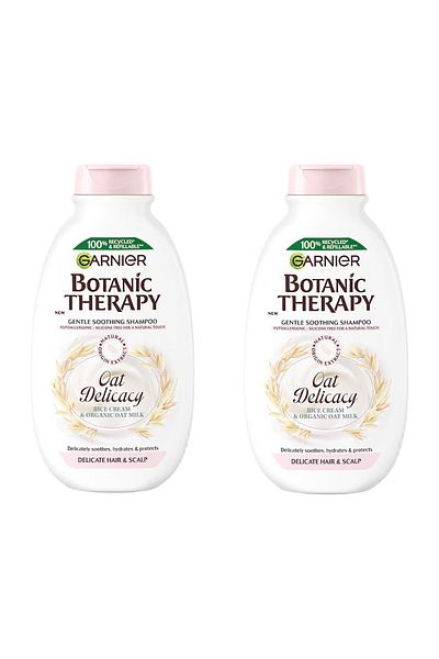 Garnier Shampoo Botanic Therapy Rice Cream & Organic Oat Milk, 400 ml X2pcs