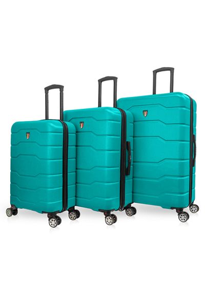 TUCCI 3-Piece Cammino Spinner Wheeled Hardshell Luggage Trolley Set