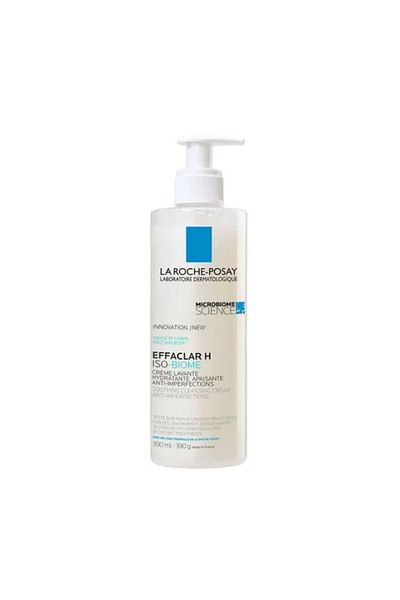 La Roche Posay Effaclar H Iso-Biome Cleansing Cream 390ml | Soothing Cleanser for Acne-Prone Skin