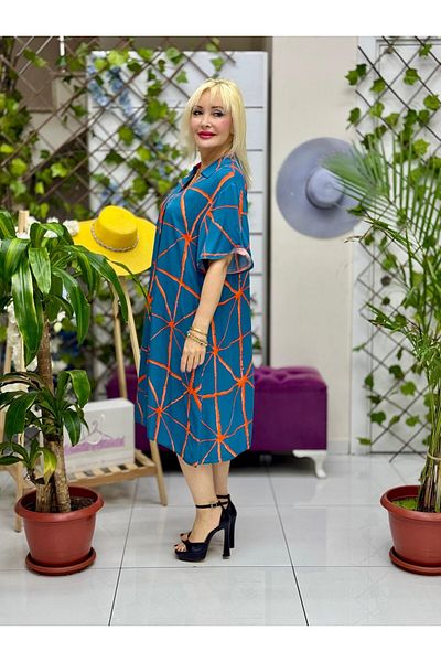 Punta Otantik Rm18123 Viscose Roman Dress