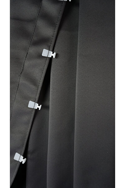Yuka Blackout Lightproof Background Curtain Anthracite Color Single Wing Plain 100% Blackout Sunshade Plain240 X 260