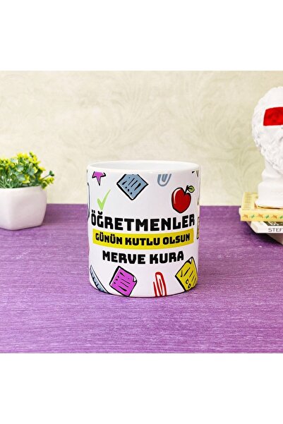 Gift Moda Kişiye Özel Öğretmenler Günü Tasarımlı Kupa