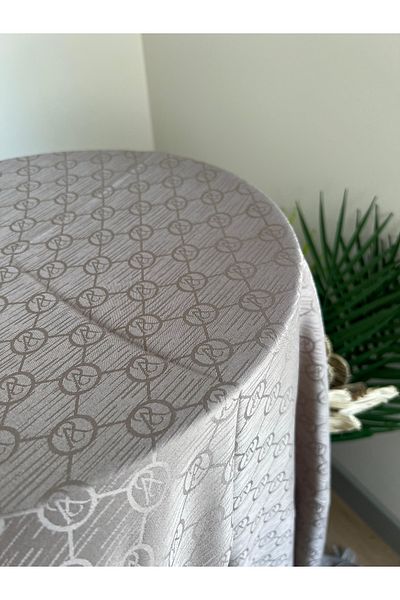 VaVscarfs Vs Pattern Cotton Jacquard Shawl Mink