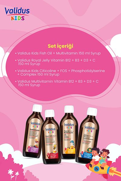 Validus Kids Multi Set - Multivitamin - Fish Oil - Citicoline Cognizin