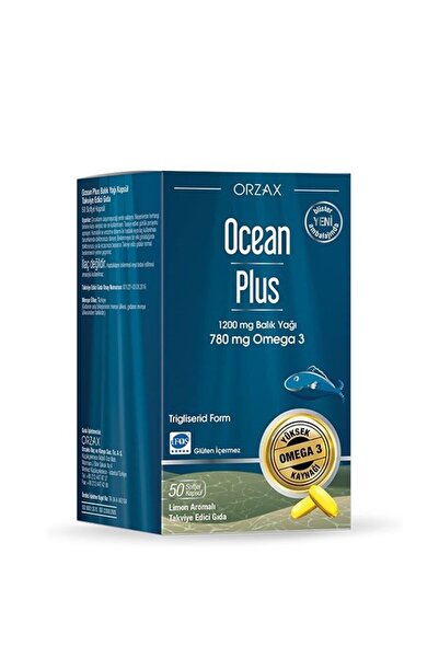 Orzax Ocean Plus 1200 Mg Omega-3 Balık Yağı 50 Kapsül