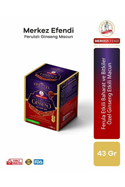 SN-M MERKEZEFENDİ Mesir Macunu Serisi 43 Gr Ginseng ve 10Adet Tek Kullanımlık...