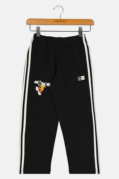 adidas بنطال رياضي مطبوع للبنات من Adidas x Disney Kids، أسود