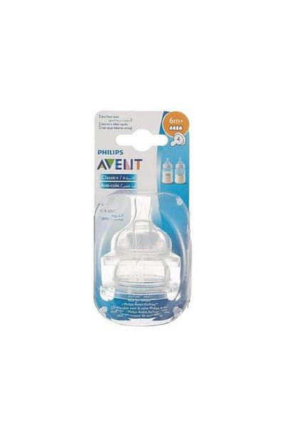 Philips Avent Baby Feeding Nipple +6 Months Anti-Colic - 2 Pieces