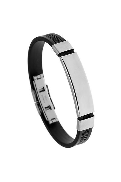 SIC MODA Bratara masculina inox si silicon 4353