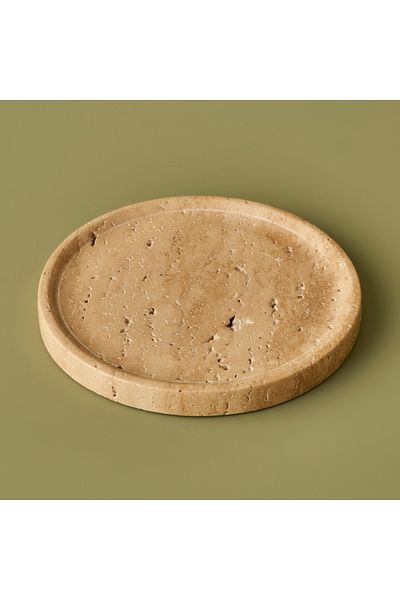 Bella Maison Ephesus Travertine Στρογγυλό Διακοσμητικό Πιάτο Φυσικό (20Χ4 Εκ.)