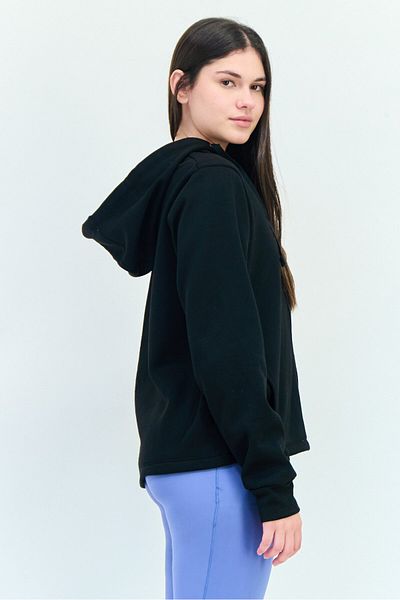 BSP Women Sportswear Fit Outdoor Hooded Sweatshirt, Black