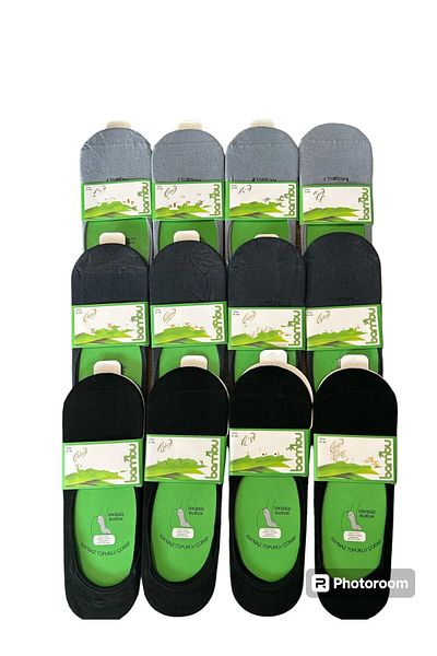 Dündar Men's 12 Pack Bamboo Silicone Ballerina Socks Mixed Color Lion Brand Price