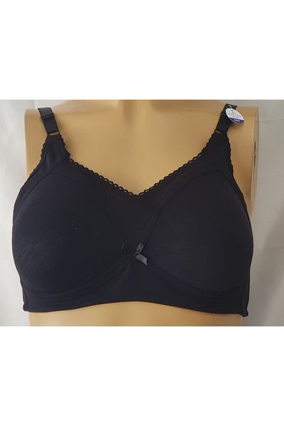 AYSEMİN TEKSTİL Plus Size Bra - Black - Plain