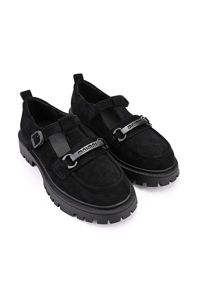 Tmall Women's casual shoes, Made of eco-leather suede, P1267, Black