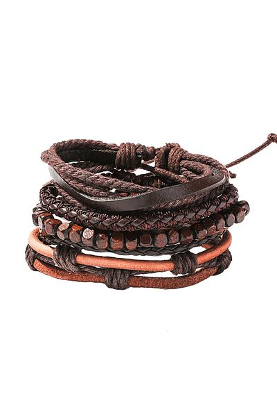 SIC MODA Set of 4 genuine leather bracelets SIC MODA 4349