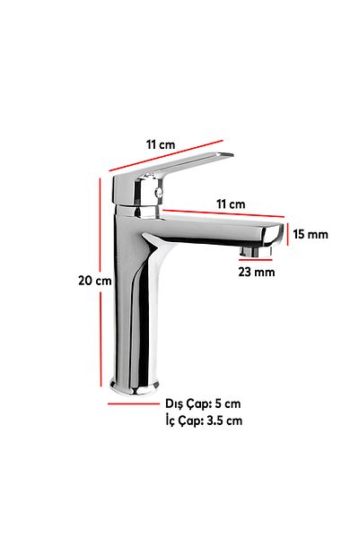 Badem10 Mix Chrome Finish Hot Cold Counter Top Bathroom Kitchen Sink Faucet Open Close Sink Fixture Faucet