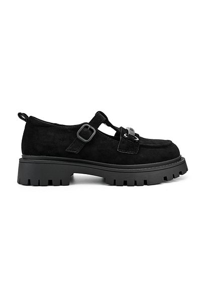 Tmall Women's casual shoes, Made of eco-leather suede, P1267, Black