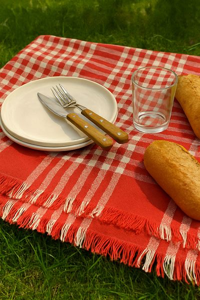 NEEA HOME Luxetable Multi-Purpose Table Cloth Picnic Cloth Red White Tablecloth Plaid Gingham Pattern