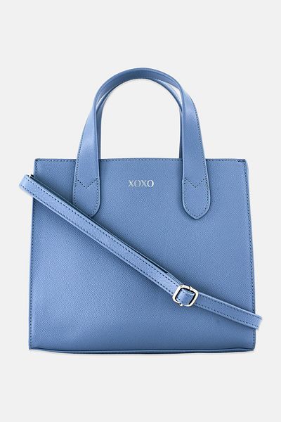 XOXO Women Brand Logo Satchel Bag, Light Blue