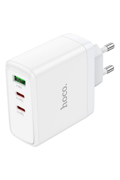 REDz Accessories Încărcător de rețea, Hoco N30, 1 x USB 2 x Tip-C, încărcare rapidă și PD 65w, alb