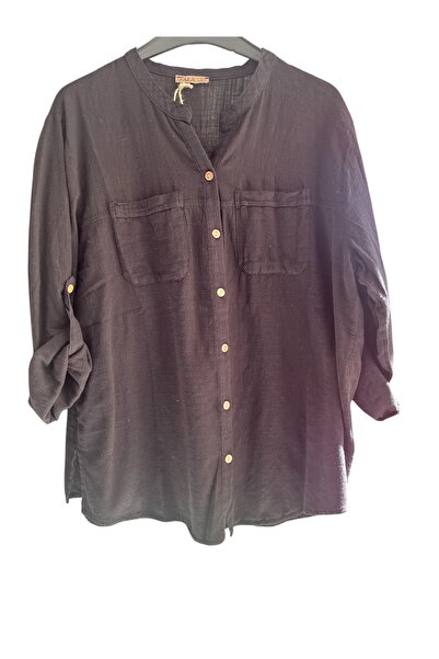 GALA WOMAN MUSLİN KUMAŞ OTANTİK BÜYÜK BEDEN GÖMLEK