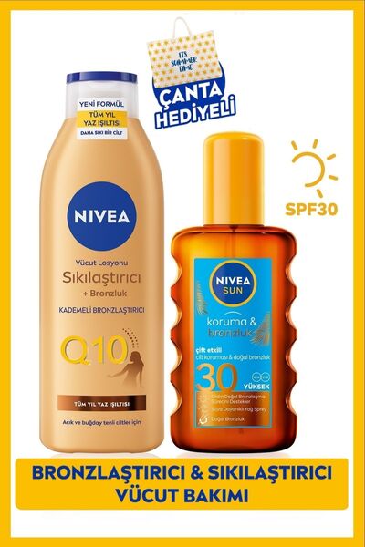 NIVEA Sun Koruma&nem Nemlendirici Güneş Spreyi Sıkılaştırıcı Bronzluk Vücut L...
