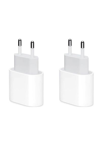 REDz Accessories Set de 2 încărcătoare pentru iPhone 15/15 Plus/15 Pro/15 Pro Max, încărcare rapidă, Type-C, 20W, alb