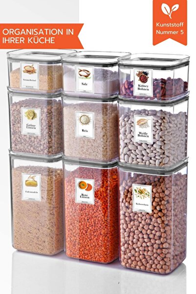 Ginza Maison 0.5 LT SQUARE STORAGE CONTAINER WITH LID 3 PIECES
