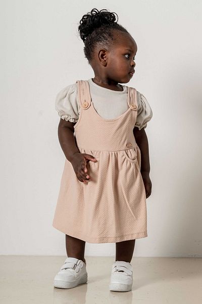 bombe Baby Kids Caramel Cotton 2-Piece Set First I Trend Fashion Bottom Top Set
