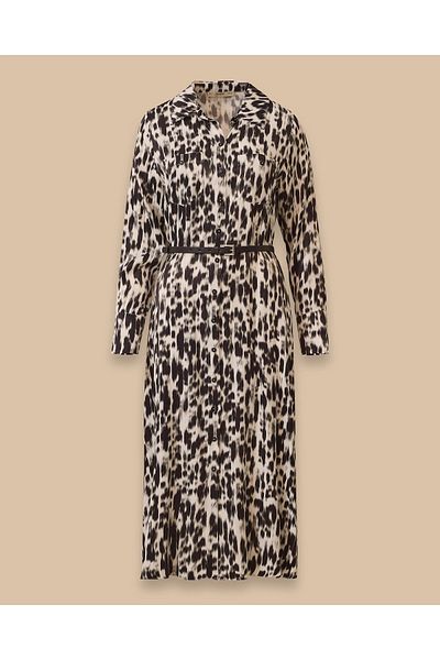 SEÇİL Patterned Belt Midi Dress