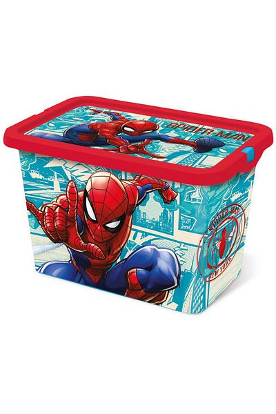 SPIDERMAN Toy storage box, with lid, 7 l, multicolor, 18.5x19.2x28.7 cm, Spiderman