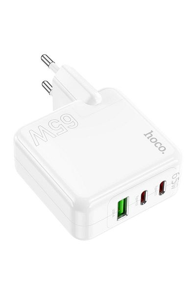 REDz Accessories Multiport Network Adapter, Hoco C115a Header, 1 X Usb 2 X Type-c, Quick Charge And Pd 65w, White