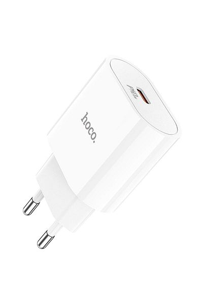 REDz Accessories Adaptor de alimentare Hoco C94A UE, port Type-C, încărcare rapidă PD20W, alb