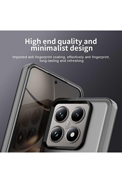 m.tk moveteck Xiaomi Mi 14t Pro Kılıf Kamera Çıkıntılı Mat Magsafe Özellikli Kenarları Renkli Sert Kapak