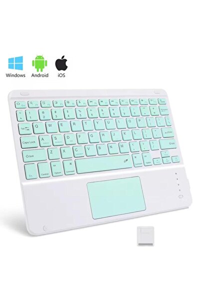 Alstrap Bluetooth Kablosuz Klavye | Touchpadli, Tüm Tablet ve Telefon Uyumlu,...