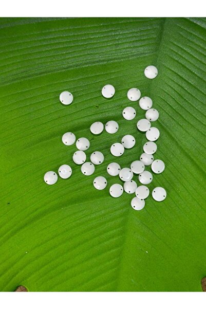 Gönülden Tasarım 32 KOMADA PERFOROVANIH BELOGU PERLA ZA STALAK 1 CM